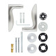 Ручка дверная Abloy POHJOLA 27/002 mov-mov DIN ROUND хром сатин 38-60мм универсальное Pohjola MS HCR комплект
