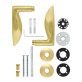 Ручка дверна ABLOY POHJOLA 27/002 mov-mov DIN ROUND Латунь_полірована 38-60мм універсальне Pohjola MS_KILA Комплект
