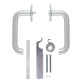 Ручка дверна ABLOY PRESTO 3-16/007 mov-mov FIN ROUND Хром_сатин 40-60мм наскрізь Presto MS_HCR Комплект