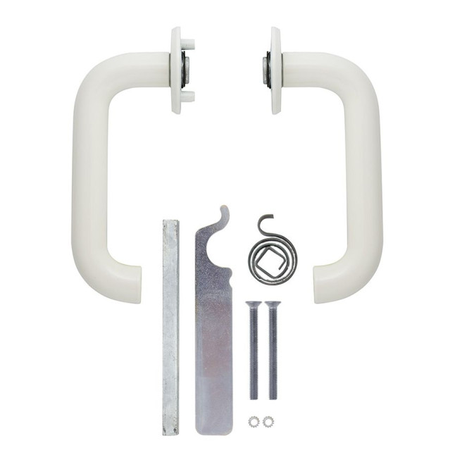 Ручка дверна ABLOY PRESTO 3-20/007 mov-mov FIN ROUND Фарба_біла 40-60мм наскрізь Presto AL_JVA Комплект
