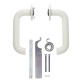 Ручка дверна ABLOY PRESTO 3-20/007 mov-mov FIN ROUND Фарба_біла 40-60мм наскрізь Presto AL_JVA Комплект
