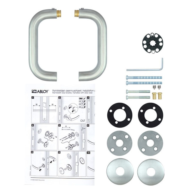 Ручка дверна ABLOY INOXI 3-19/002 mov-mov DIN ROUND Нерж.сталь_мат 40-60мм універсальне Inoxi RST Комплект Ручка дверна ABLOY INOXI 3-19/002 mov-mov DIN ROUND Нерж.сталь_мат 40-60мм універсальне Inoxi RST Комплект