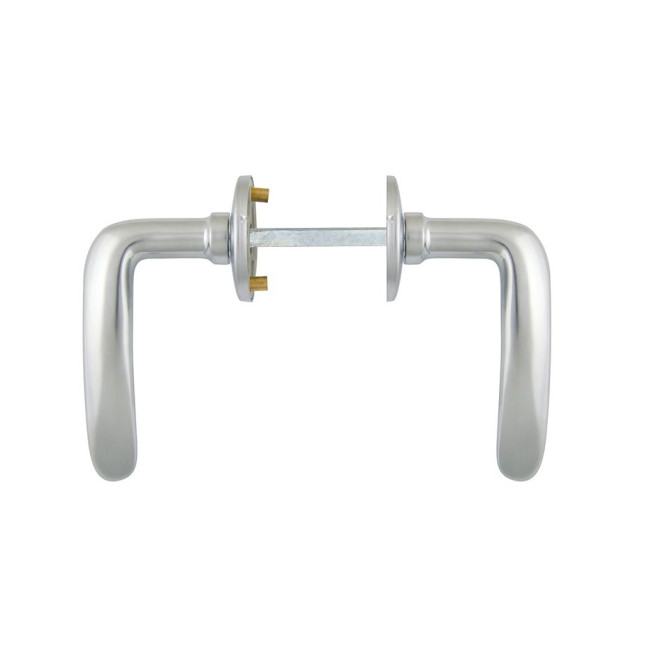 Ручка дверная Abloy AKATEMIA 133/002 mov-mov DIN ROUND хром сатин 40-60мм универсальное Akatemia MS HCR комплект