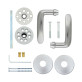 Ручка дверная Abloy AKATEMIA 133/002 mov-mov DIN ROUND хром сатин 40-60мм универсальное Akatemia MS HCR комплект
