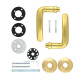 Ручка дверна ABLOY AKATEMIA 133/002 mov-mov DIN ROUND Латунь_полірована 40-60мм універсальне Akatemia MS_KILA Комплект