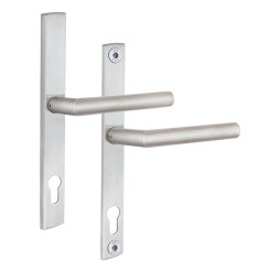 Ручка для дверей Abloy INOXI 3-19SS/6-8/013 mov-mov PZ Plate 92мм нерж.сталь мат 76-85мм насквозь Inoxi RST комплект, одна удлиненная ручка