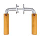 Ручка дверна ABLOY VILLA 11/007 mov-mov FIN ROUND Хром_полірований 65-75мм наскрізь Villa MS_CR Комплект