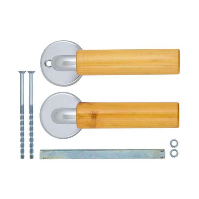 Ручка дверна ABLOY VILLA 11/007 mov-mov FIN ROUND Хром_полірований 65-75мм наскрізь Villa MS_CR Комплект