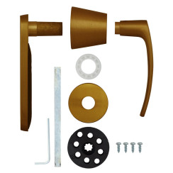 Ручка дверная Abloy DOMUS 12 mov-mov FIN ROUND бронза красная 55-80мм насквозь Domus MS APR комплект