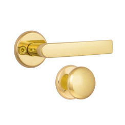 Ручка дверная Abloy PRIME 15/119 fix-mov FIN ROUND латунь полированная 50-60мм насквозь Prime MS Kila комплект