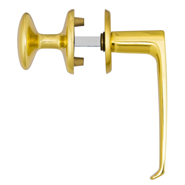 Ручка дверна ABLOY PRIME 15/119 fix-mov FIN ROUND Латунь_полірована 50-60мм наскрізь Prime MS_KILA Комплект