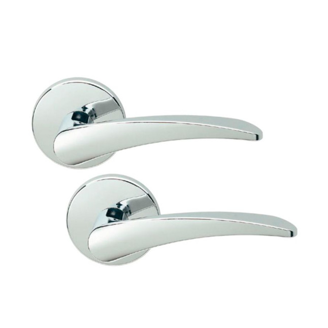 Ручка дверна ABLOY 18/002 mov-mov DIN ROUND Хром_полірований 38-60мм універсальне ZN_CR Комплект, кріплення R+LK