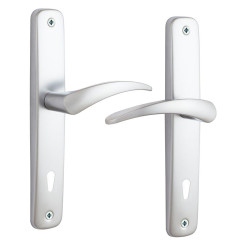 Ручка для дверей Abloy 18/011 mov-mov A Plate 72мм хром сатин 34-54мм насквозь ZN HCR комплект