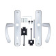 Ручка для дверей ABLOY 18/011 mov-mov A PLATE 72мм Хром_сатин 34-54мм наскрізь ZN_HCR Комплект