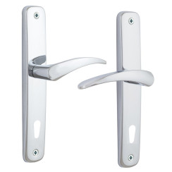 Ручка для дверей Abloy 18/011 mov-mov BB Plate 72мм хром полированный 34-54мм насквозь ZN CR комплект