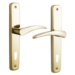 Ручка для дверей Abloy 18/011 mov-mov BB Plate 72мм лак золотистый 34-54мм насквозь ZN KULA комплект