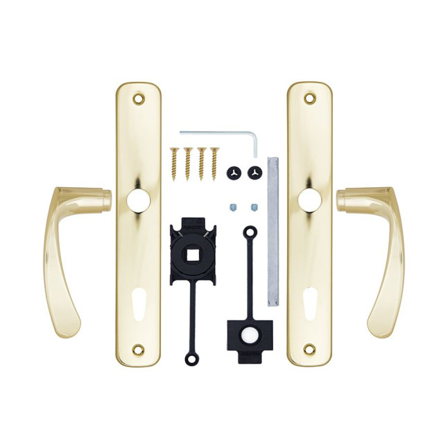 Ручка для дверей Abloy 18/011 mov-mov BB Plate 72мм лак золотистый 34-54мм насквозь ZN KULA комплект
