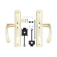 Ручка для дверей Abloy 18/011 mov-mov BB Plate 72мм лак золотистый 34-54мм насквозь ZN KULA комплект