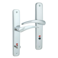 Ручка для дверей Abloy 18/011 mov-mov WC Plate 72мм хром полированный 34-54мм насквозь ZN CR комплект, шток 5мм