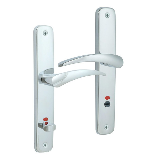Ручка для дверей ABLOY 18/011 mov-mov WC PLATE 72мм Хром_полірований 34-54мм наскрізь ZN_CR Комплект, шток 5мм