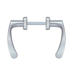 Ручка для дверей Abloy 18/011 mov-mov WC Plate 72мм хром полированный 34-54мм насквозь ZN CR комплект, шток 5мм