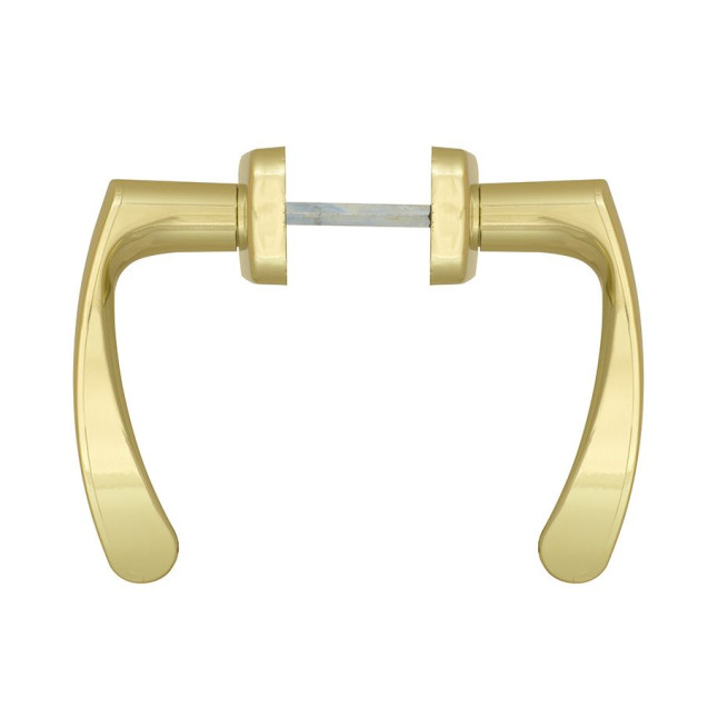 Ручка для дверей ABLOY 18/011 mov-mov WC PLATE 72мм Лак_золотистий 34-54мм наскрізь ZN_KULA Комплект, шток 8мм