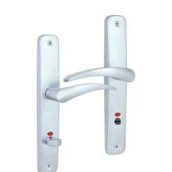 Ручка для дверей Abloy 18/011 mov-mov WC Plate 72мм хром сатин 34-54мм насквозь ZN HCR комплект, шток 8мм