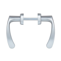 Ручка для дверей Abloy 18/011 mov-mov WC Plate 72мм хром сатин 34-54мм насквозь ZN HCR комплект, шток 8мм