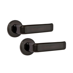 Ручка дверная Abloy CONSUL 110/002 mov-mov DIN ROUND хром черный 40-60мм универсальное Consul MS DCR комплект