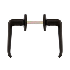 Ручка дверная Abloy CONSUL 110/002 mov-mov DIN ROUND хром черный 40-60мм универсальное Consul MS DCR комплект