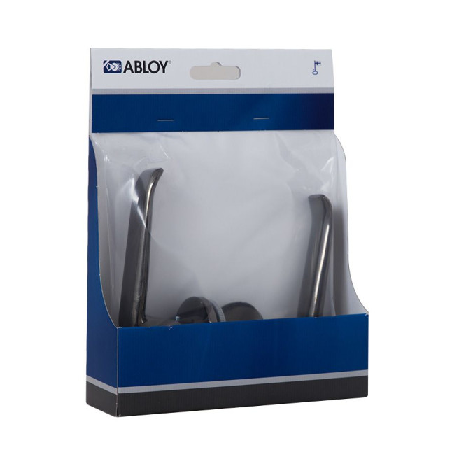 Ручка дверная Abloy CONSUL 110/002 mov-mov DIN ROUND хром черный 40-60мм универсальное Consul MS DCR комплект