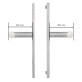 Ручка для дверей ABLOY INOXI 3-19SS/8-8/013 mov-mov PZ PLATE 92мм Нерж.сталь_мат 76-85мм наскрізь Inoxi RST Комплект
