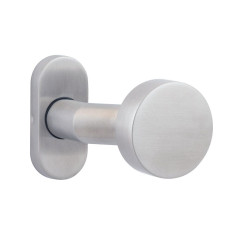 Ручка дверная ROSTEX TABLET ES32 fix OVAL нерж.сталь мат универсальное Tablet NEREZ MAT Половинка, шток 65мм