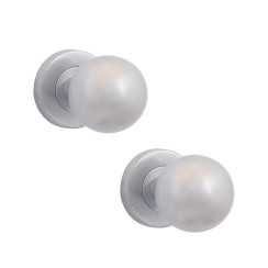 Ручка дверная ROSTEX BOLL ES52 fix-mov ROUND нерж.сталь мат 38-52мм насквозь Boll NEREZ MAT комплект