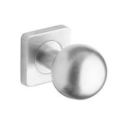 Ручка дверная ROSTEX BOLL H50 fix SQUARE нерж.сталь мат накладные Boll NEREZ MAT Половинка, шток 65мм