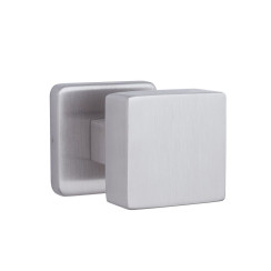 Ручка дверная ROSTEX DESIGN H53 fix SQUARE нерж.сталь мат насквозь Design NEREZ MAT Половинка, шток 65мм