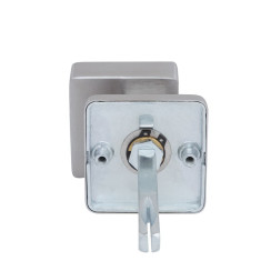 Ручка дверная ROSTEX DESIGN H53 fix SQUARE нерж.сталь мат насквозь Design NEREZ MAT Половинка, шток 65мм