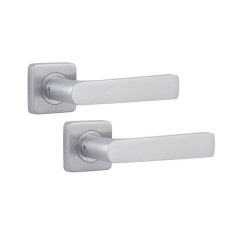 Ручка дверная ROSTEX BOLOGNA H50 mov-mov SQUARE нерж.сталь мат 38-52мм универсальное Bologna NEREZ MAT комплект