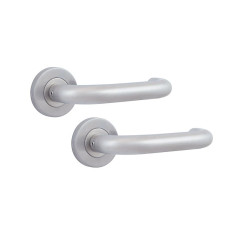 Ручка дверная ROSTEX ALBACETE ES52 mov-mov ROUND нерж.сталь мат 38-52мм универсальное Albacete NEREZ MAT комплект