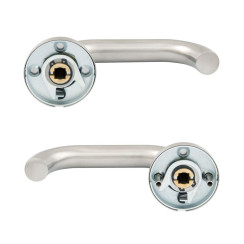 Ручка дверная ROSTEX ALBACETE ES52 mov-mov ROUND нерж.сталь мат 38-52мм универсальное Albacete NEREZ MAT комплект