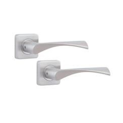 Ручка дверная ROSTEX MILANO H50 mov-mov SQUARE нерж.сталь мат 38-52мм насквозь Milano NEREZ MAT комплект