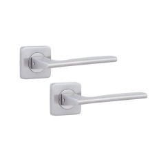 Ручка дверная ROSTEX NOVARA H50 mov-mov SQUARE нерж.сталь мат 38-52мм универсальное Novara NEREZ MAT комплект