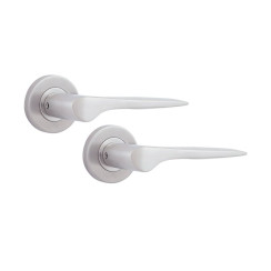 Ручка дверна ROSTEX MERANO ES52 mov-mov ROUND Нерж.сталь_мат 38-52мм універсальне Merano NEREZ_MAT Комплект