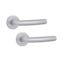 Ручка дверная ROSTEX CORTINA ES53 mov-mov ROUND нерж.сталь мат 38-52мм насквозь Cortina NEREZ MAT комплект