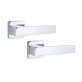 Ручка дверна ROSTEX RAVENA H53 mov-mov SQUARE Хром_полірований 38-52мм наскрізь Ravena NEREZ_POLISHED Комплект