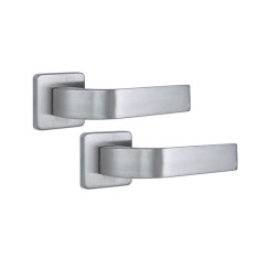 Ручка дверная ROSTEX FORTI H53 mov-mov SQUARE нерж.сталь мат 38-52мм насквозь Forti NEREZ MAT комплект