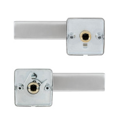 Ручка дверная ROSTEX CASTELO H53 mov-mov SQUARE нерж.сталь мат 38-52мм насквозь Castelo NEREZ MAT комплект Ручка дверная ROSTEX CASTELO H53 mov-mov SQUARE нерж.сталь мат 38-52мм насквозь Castelo NEREZ MAT комплект