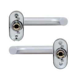 Ручка дверная ROSTEX ALBACETE ES32 mov-mov OVAL нерж.сталь мат 38-45мм накладные Albacete NEREZ MAT комплект Ручка дверная ROSTEX ALBACETE ES32 mov-mov OVAL нерж.сталь мат 38-45мм накладные Albacete NEREZ MAT комплект