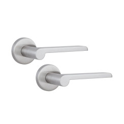 Ручка дверная ROSTEX SOLDA ES53 mov-mov ROUND нерж.сталь мат 38-52мм насквозь Solid NEREZ MAT комплект