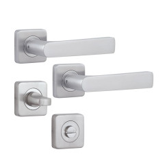 Фурнітура інтер'єрна ROSTEX BOLOGNA H50 mov-mov WC SQUARE Нерж.сталь_мат 38-55мм універсальне Bologna NEREZ_MAT Комплект